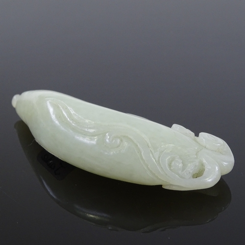 249 - A Chinese carved jade fruit, length 7cm