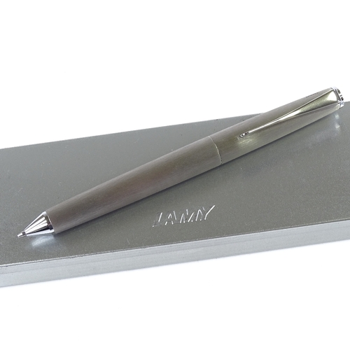 251 - Lamy Germany, brushed stainless steel ball pen, new and boxed