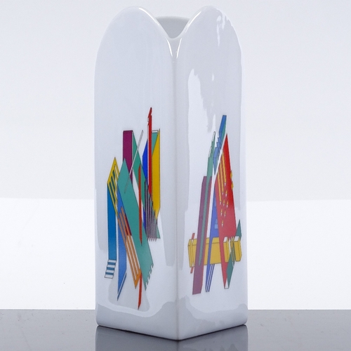 260 - Rosenthal Studio-Line, Alphabet 3-sided vase by Marcello Morandini, height 18cm