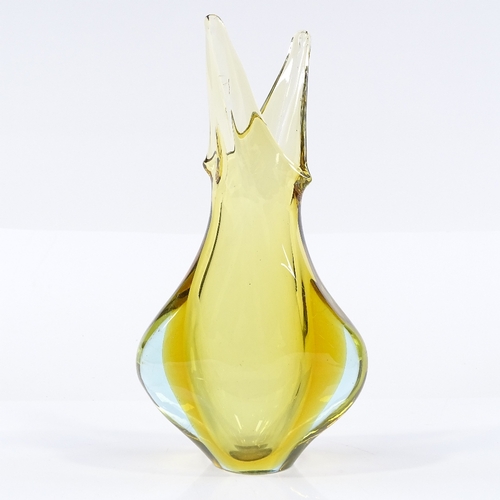 265 - Murano Italy, 1960s Sommerso glass vase, height 20.5cm