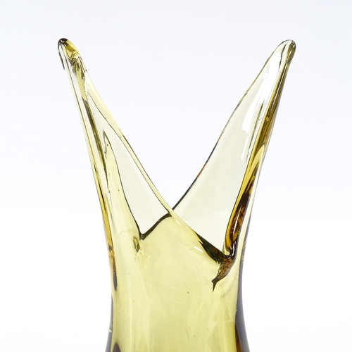 265 - Murano Italy, 1960s Sommerso glass vase, height 20.5cm