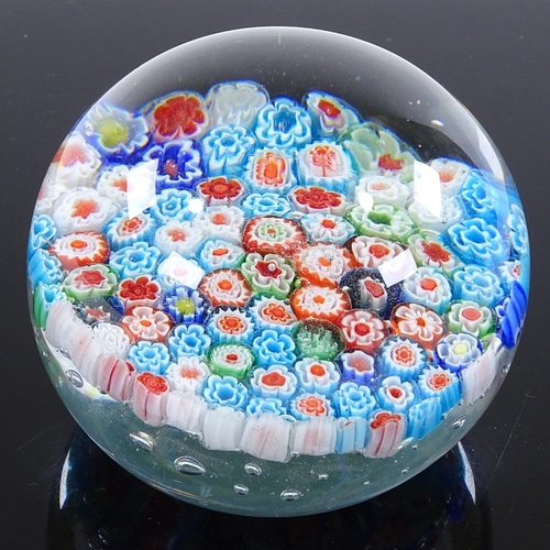 282 - A large Millefiori glass paperweight, diameter 9cm