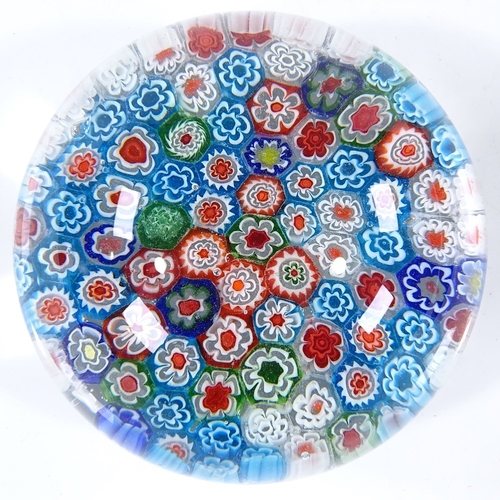 282 - A large Millefiori glass paperweight, diameter 9cm