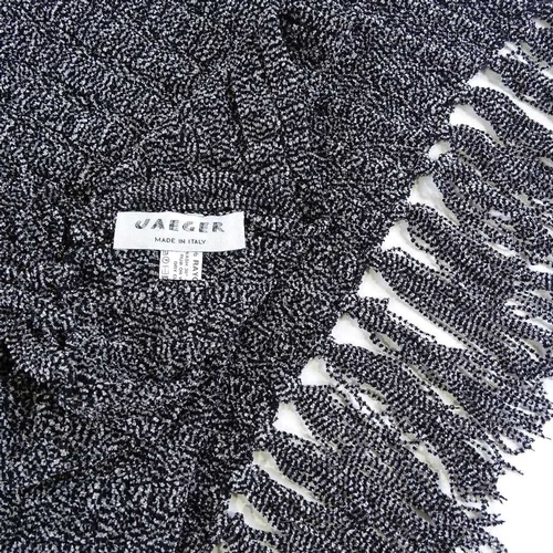 298 - Jaeger, large knitted scarf, 186cm x 40cm