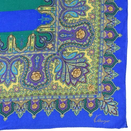 299 - Kenzo Paris, large floral pattern shawl, 137cm square