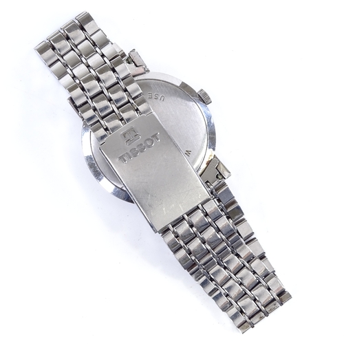 361 - TISSOT - a stainless steel Seastar Seven mechanical wristwatch, silvered dial with baton hour marker... 