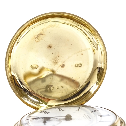 362 - A 19th century 18ct gold full hunter key-wind pocket watch, by E White of Cockspur Street, London, w... 