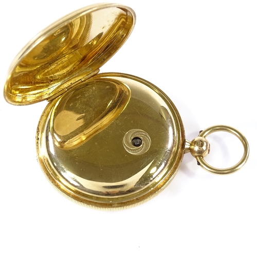 362 - A 19th century 18ct gold full hunter key-wind pocket watch, by E White of Cockspur Street, London, w... 