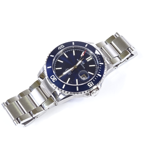 405 - SEA-GULL - a stainless steel Ocean Star diver's automatic wristwatch, blue dial and bezel with lumin... 