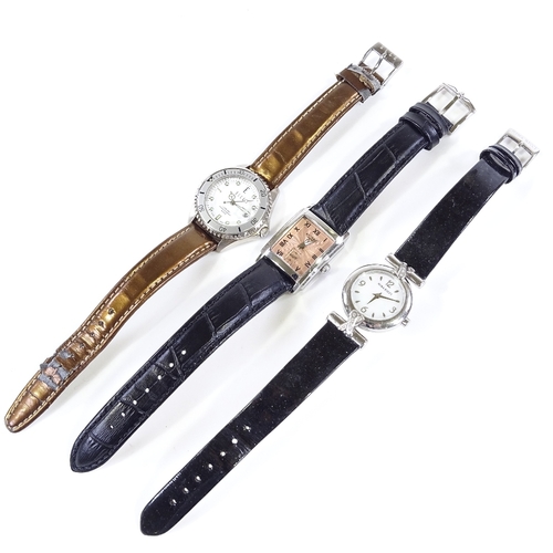 427 - 3 lady's quartz wristwatches, including Rotary, Nina Ricci, and Elle (3)