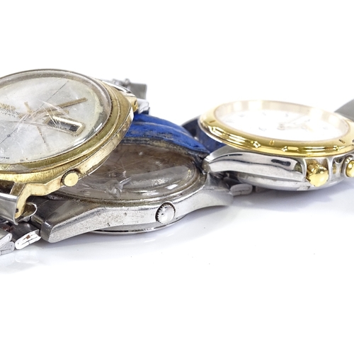 429 - SEIKO - 3 wristwatches, including kinetic and automatic (3)