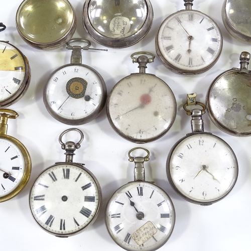 435 - Various silver pair-cased pocket watches and empty outer cases (14)