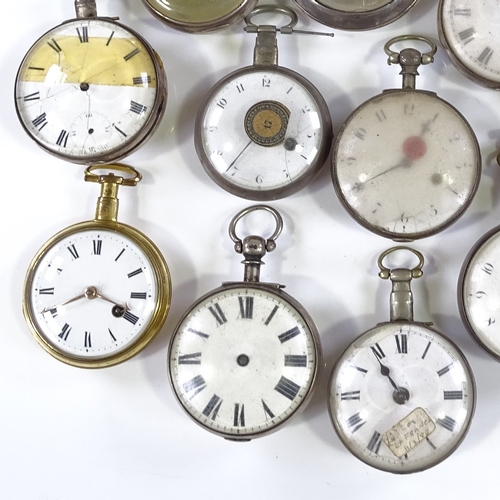 435 - Various silver pair-cased pocket watches and empty outer cases (14)