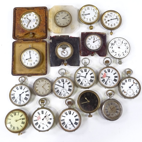 438 - Various Goliath timepieces, travelling clocks and 8-day clocks (19)