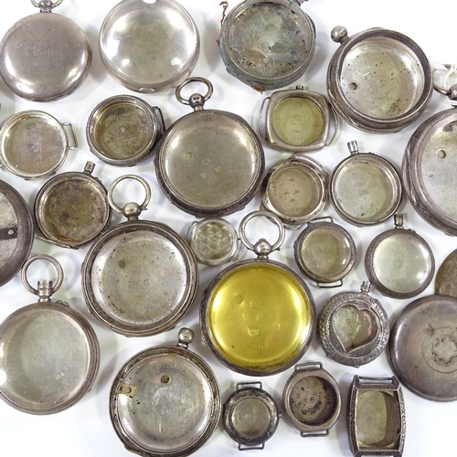 440 - Various silver watch and pocket watch cases