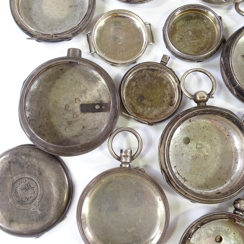 440 - Various silver watch and pocket watch cases