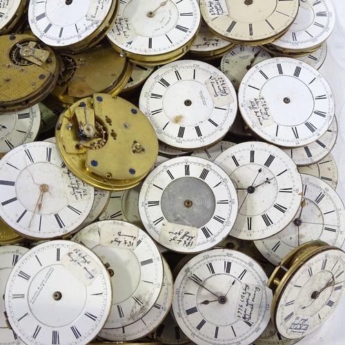 446 - A large quantity of various pocket watch movements, including some chronograph