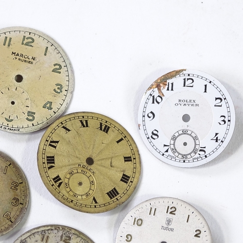 451 - 4 Vintage Rolex dials, including Oyster Royal, a Tudor dial, and a Marconi dial (6)