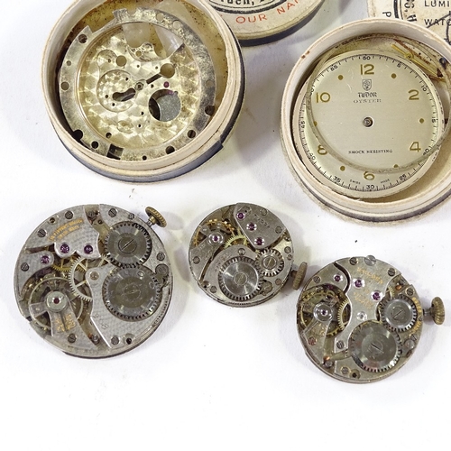 452 - Various Rolex subsidiary movements, including Tudor Oyster, Rolco and Unicorn