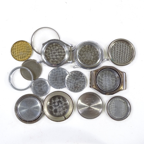 453 - Various Rolex case backs, including Oyster and Tudor