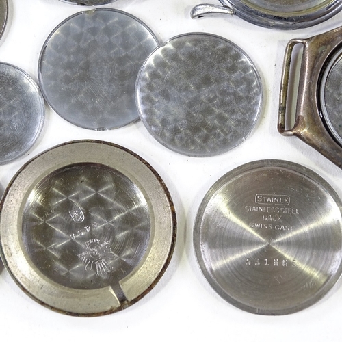 453 - Various Rolex case backs, including Oyster and Tudor