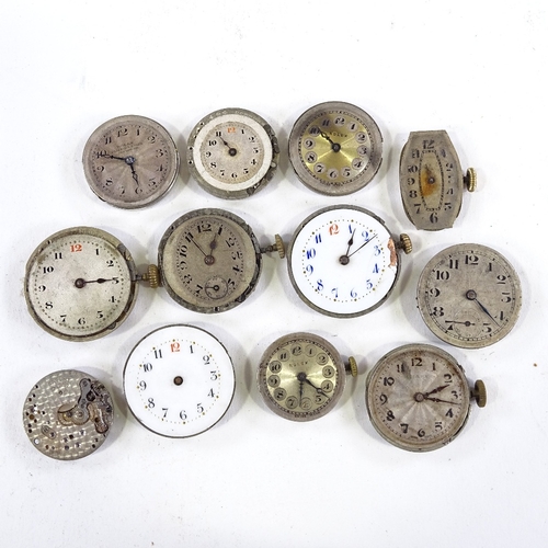 455 - 12 various Vintage Rolex watch movements (12)