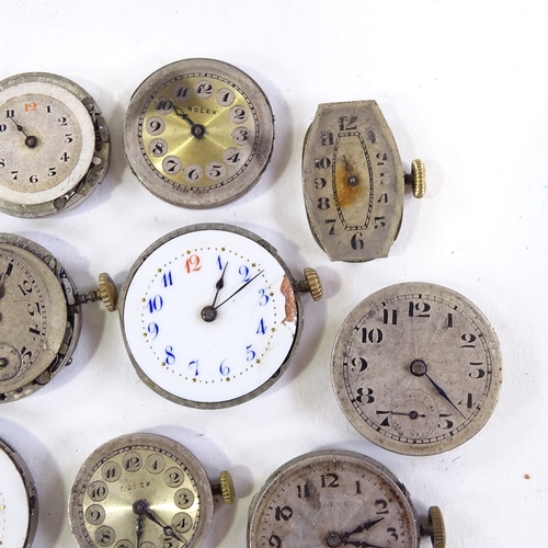 455 - 12 various Vintage Rolex watch movements (12)