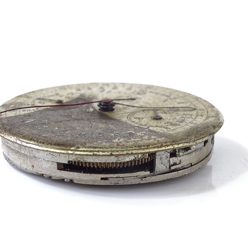 383 - NIMER - a Telemeter chronograph wristwatch movement, circa 1950s, Arabic numerals with tachymeter sc... 