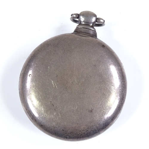 396 - A 19th century silver pair-cased open-face key-wind Verge pocket watch, by Thomas Porthouse of Popla... 