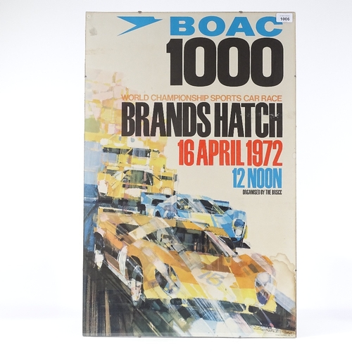 1006 - Dexter Brown, original poster, BOAC 1000 World Championship Sports Car Race Brands Hatch 16 April 19... 