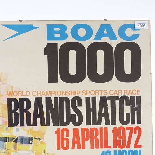 1006 - Dexter Brown, original poster, BOAC 1000 World Championship Sports Car Race Brands Hatch 16 April 19... 