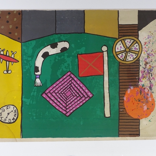 1007 - Alan Davie, colour lithograph, surrealist composition, signed in pencil, no. 379/500, image size 21