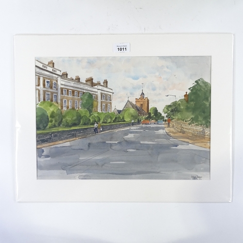 1011 - Robert Tavener, watercolour, Lewes Crescent, signed, 11