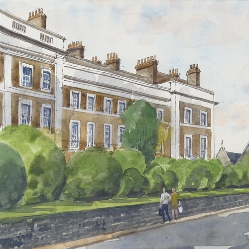 1011 - Robert Tavener, watercolour, Lewes Crescent, signed, 11