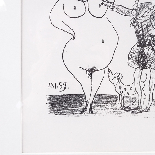 1022 - Pablo Picasso, original lithograph, Le Seigneur et La Dame 1959, published 1972 by Mourlot, ref Cram... 