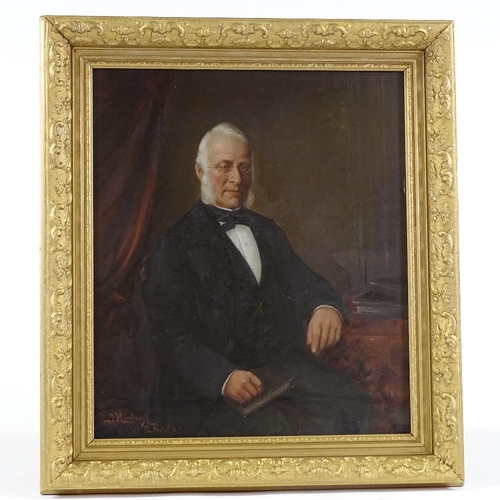 1031 - John Horsburgh (1835 - 1924), oil on panel, portrait of a man, signed and inscribed Edinburgh, 14