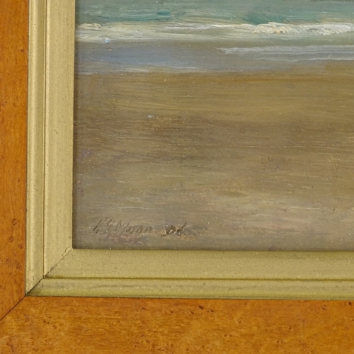 1034 - Henry George Moon (1857 - 1905), oil on panel, coastal view towards Whitby, signed and dated 1896, 9... 