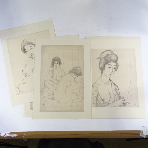 1053 - Hashiguchi Goya, folder of lithograph nude studies