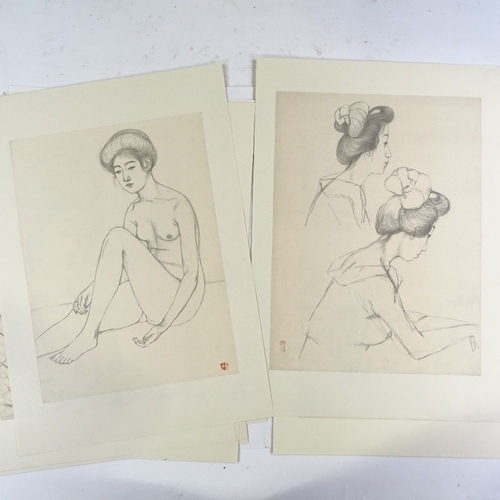 1053 - Hashiguchi Goya, folder of lithograph nude studies