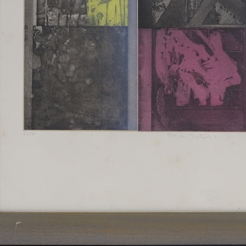 1054 - Martin Ware (born 1946), etching/aquatint, abstract, signed in pencil, image 22