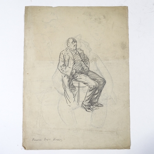 1056 - Harold Hope Read (1889 - 1959), ink/pencil, Second War Period satirical study circa 1940, sheet size... 