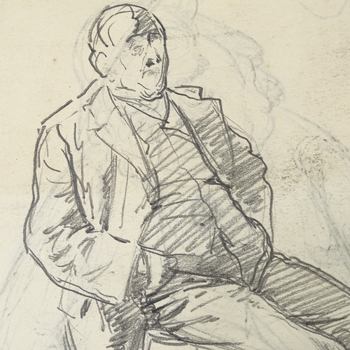 1056 - Harold Hope Read (1889 - 1959), ink/pencil, Second War Period satirical study circa 1940, sheet size... 