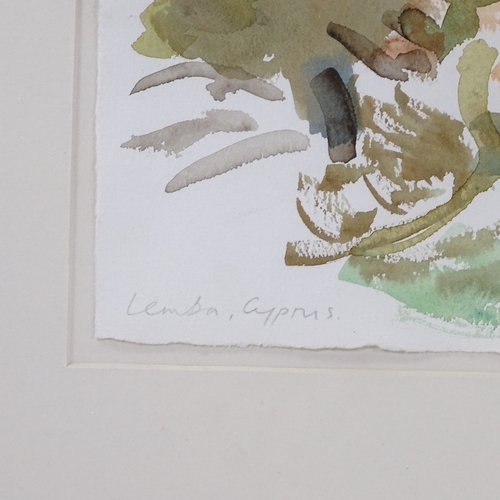 1071 - Mali Morris (born 1945), watercolour, Lemba Cyprus 1986, 11