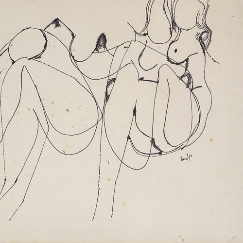 1079 - Avinash Chandra (1931 - 1991), print, erotic abstract, signed and dated '63 in the plate, 7