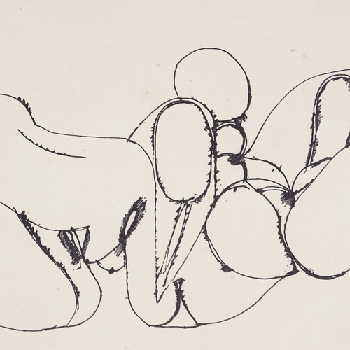 1079 - Avinash Chandra (1931 - 1991), print, erotic abstract, signed and dated '63 in the plate, 7