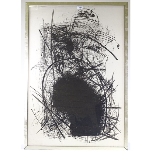 1081 - Ulrico Schettini (born 1932), mixed media on paper, abstract, signed and dated 1958, 39