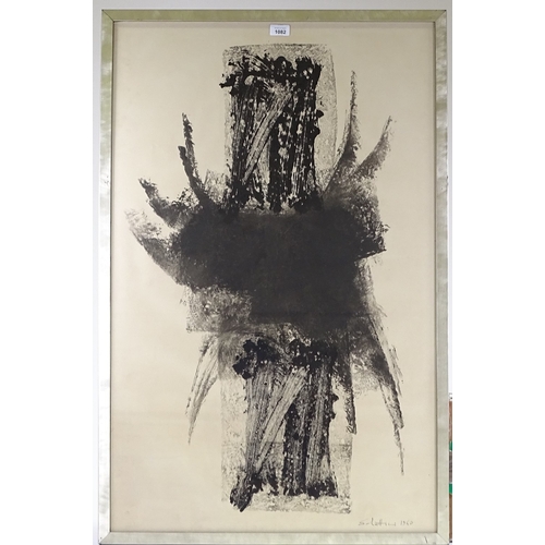 1082 - Ulrico Schettini (born 1932), mixed media, abstract, signed and dated 1960, 39