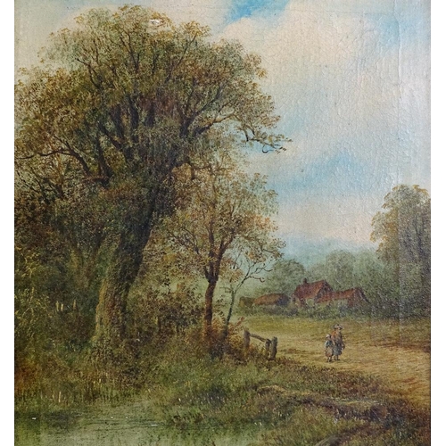 1110 - Mellins, pair of oils on canvas, circa 1900, rural scenes, 16