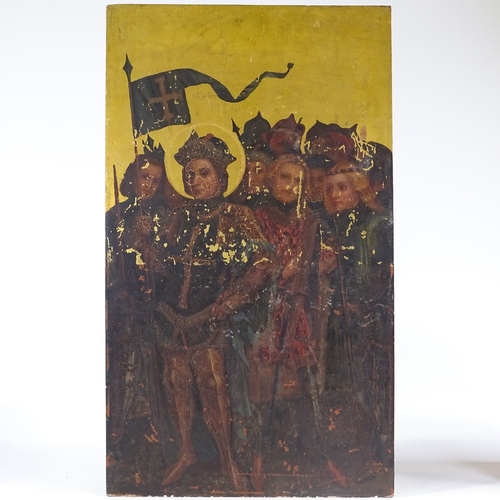 1111 - 19th century painted and gilded icon on wood panel, 28.5