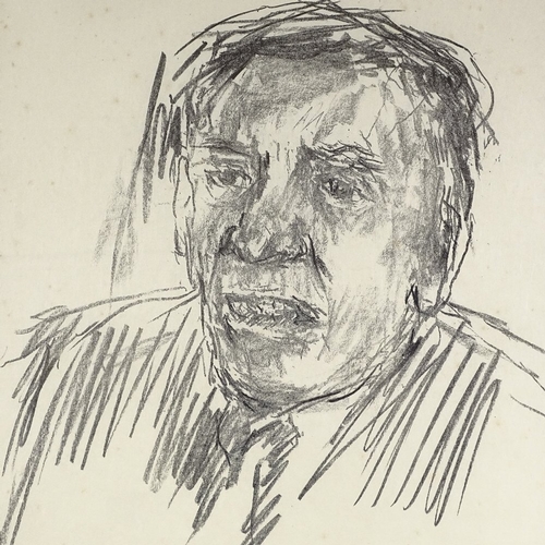 1129 - Oscar Kokoschka, lithograph, portrait, signed in pencil, no. 28/150, 23